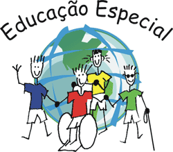 Descrição da imagem: desenho com traços finos onde aparece o planeta Terra em azul e verde. Na frente do planeta estão quatro pessoas ilustradas como uma pessoa cega, uma cadeirante, uma surda e outra sem deficiência. Todos estão de mãos dadas e com camisetas nas cores azul, vermelha, amarela e verde.