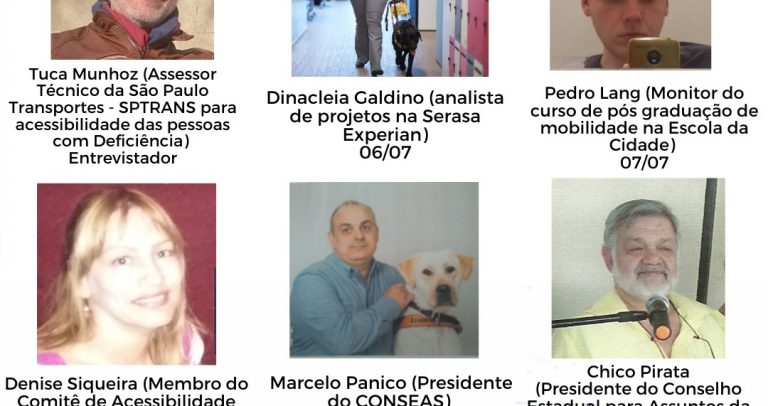 imagem com fotos dos participantes