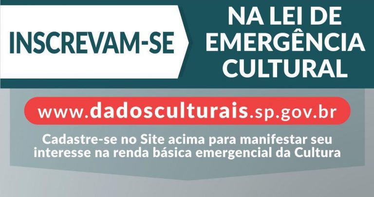 #descriçãodaimagem: card com fundo em tons de verde, com pequenas ilustrações de símbolos culturais como claquete, máscaras de teatro, pincéis e sapatilhas. Informações