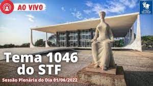 foto do prédio do STJ com o texto sobre a imagem: Tema 1046 é julgado no STJ