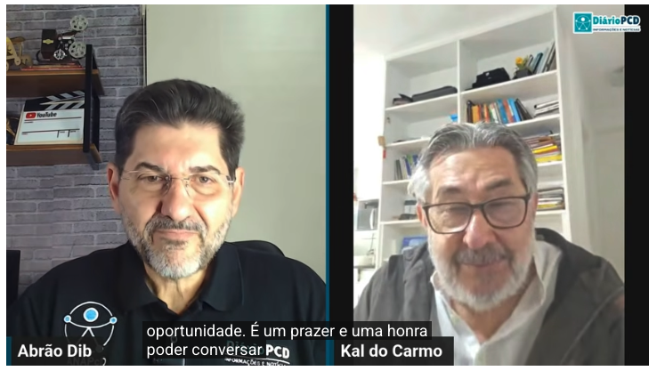 Print da tela de entrevista, feita por Abrão Dib, com Dr. José Carlos do Carmo, Kal.
